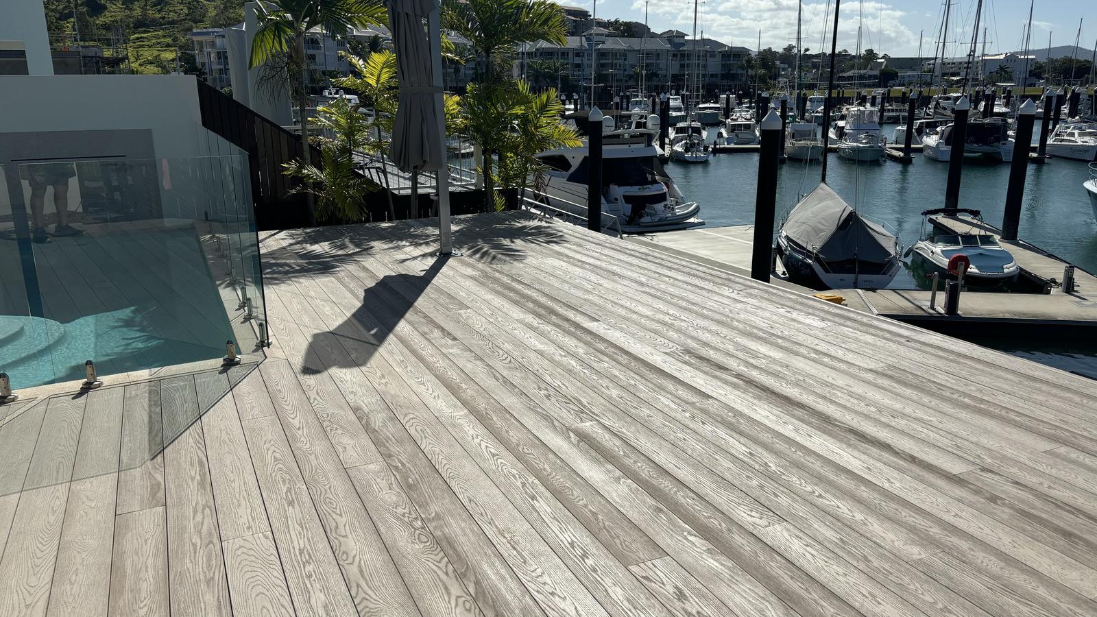 Waterfront decking at Airlie Beach marina
